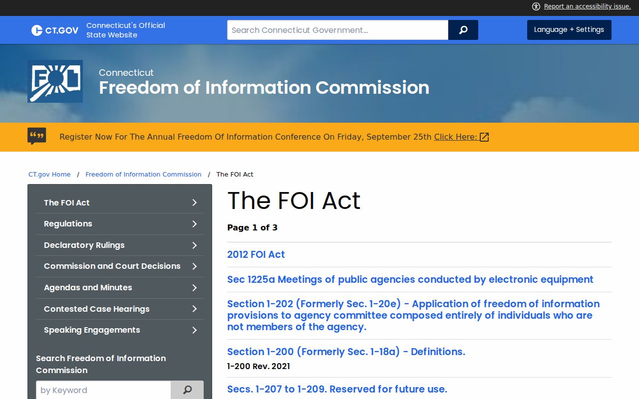 New Milford residents directory Connecticut FOI guidance