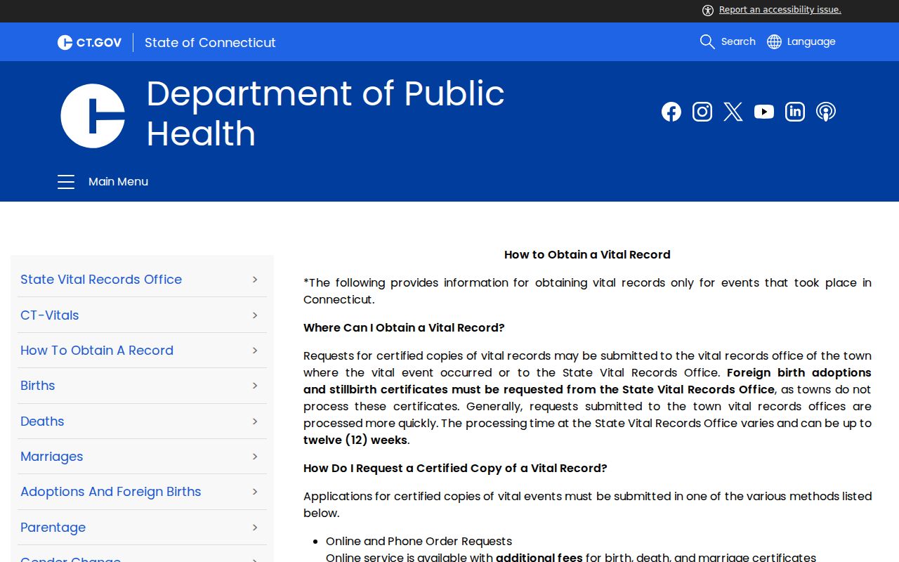 New Milford residents directory vital record search guidance